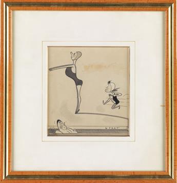 (CARTOONS.) MARJORIE HENDERSON BUELL. 6 Feet. Original Little Lulu cartoon published in The Saturday Evening Post.
